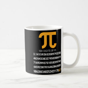 Erste 100 Ziffern von Pi 67 Nerds Geeks Mathelehre Kaffeetasse