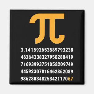Erste 100 Ziffern von Pi 67 Nerds Geeks Mathelehre Magnet