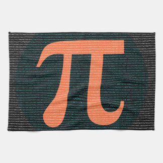 Erste 10.000 Stellen Pi in blau und orange Handtuch