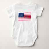 Erste 4. Juli Amerikanische Flag US Flagge Baby Strampler (Rückseite)
