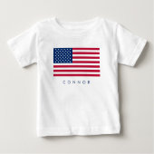 Erste 4. Juli US Flagge Amerikanische Flagge Baby T-shirt (Vorderseite)