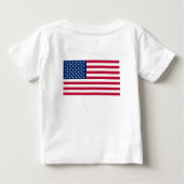 Erste 4. Juli US Flagge Amerikanische Flagge Baby T-shirt (Rückseite)