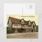 Erste 4 Zeilen Sonnet # 18 von Shakespeare Postkarte (Vorne/Hinten)