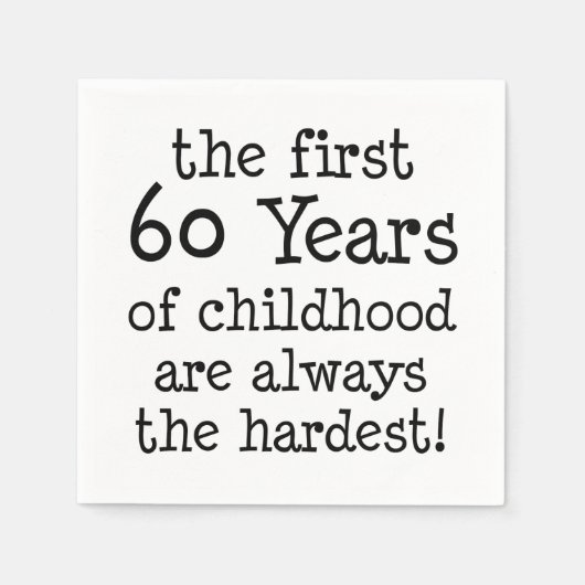 Erste 60 Jahre Napkins aus der Kindheit Serviette (Vorderseite)