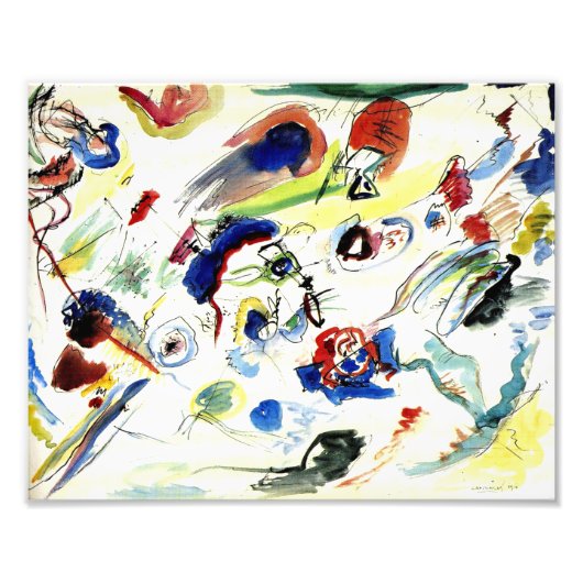 Erste Abstrakte Wasserfarbe von Wassily Kandinsky Fotodruck (Vorne)