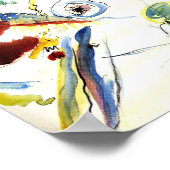 Erste Abstrakte Wasserfarbe von Wassily Kandinsky Poster (Ecke)