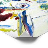 Erste Abstrakte Wasserfarbe von Wassily Kandinsky Poster (Ecke)