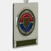 Erste Abteilung Infanterie Afghanistan Veteran Banner-Ornament Silber (Rechts)