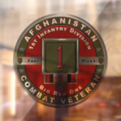 Erste Abteilung Infanterie Afghanistan Veteran Fensteraufkleber (Blatt 2)