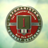 Erste Abteilung Infanterie Afghanistan Veteran Fensteraufkleber (Blatt 3)