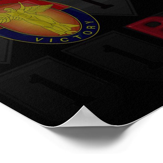 Erste Abteilung Infanterie Big Red One Poster (Ecke)