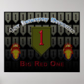 Erste Abteilung Infanterie Big Red One Poster (Vorne)