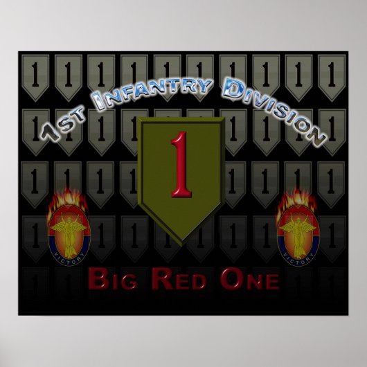 Erste Abteilung Infanterie Big Red One Poster (Vorne)