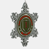 Erste Abteilung Infanterie Schneeflocken Zinn-Ornament (Links)