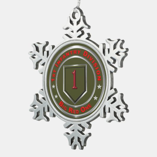 Erste Abteilung Infanterie Schneeflocken Zinn-Ornament (Rechts)