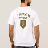 Erste Abteilung Infanterie Staaten Militärische T- T-Shirt (Rückseite)