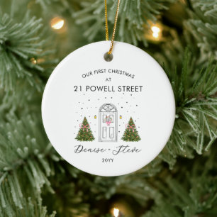 Erste Adresse Weihnachtsgeschenk Keramik Ornament