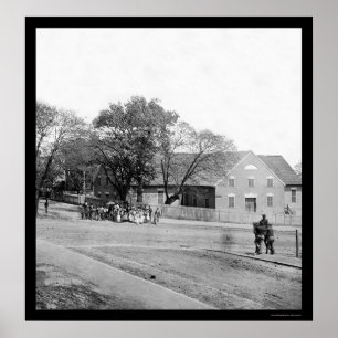 Erste afrikanische Kirche in Richmond, VA 1865 Poster