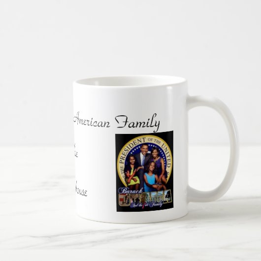 Erste afro-amerikanische Familie des Weißen Hauses Kaffeetasse (Rechts)