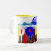 Erste Alien Invasion Zweifarbige Tasse (Vorderseite Links)