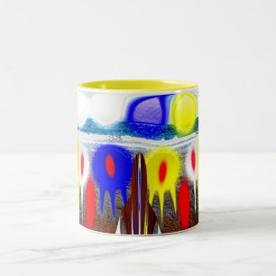 Erste Alien Invasion Zweifarbige Tasse