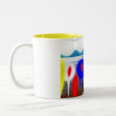 Erste Alien Invasion Zweifarbige Tasse (Links)
