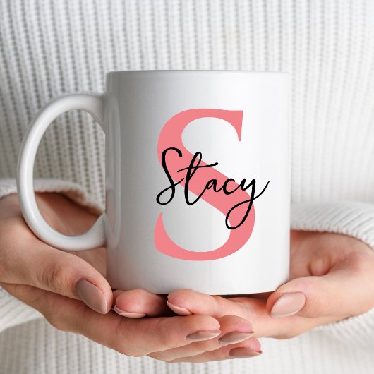 Erste Alphabet Monogram Letter Weihnachtsgeschenke Tasse