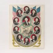 Erste amerikanische Präsidenten stellten 1844 Lith Puzzle (Vertikal)