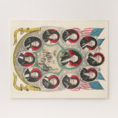 Erste amerikanische Präsidenten stellten 1844 Lith Puzzle (Horizontal)