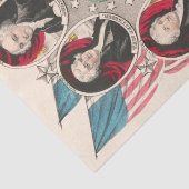 Erste amerikanische Präsidenten stellten 1844 Lith Seidenpapier (Detail)