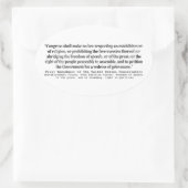 Erste Änderung der Verfassung der Vereinten Staate Ovaler Aufkleber (Tasche)