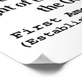 Erste Änderung der Verfassung der Vereinten Staate Poster (Ecke)