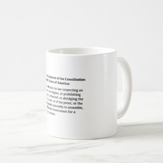 Erste Änderung der Verfassung Kaffeetasse (VorderseiteRechts)