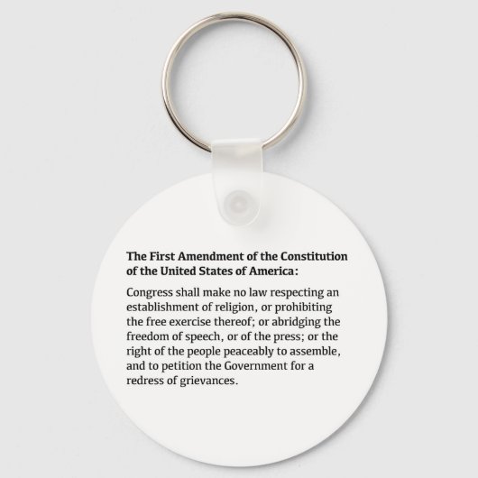 Erste Änderung der Verfassung Schlüsselanhänger (Vorderseite)