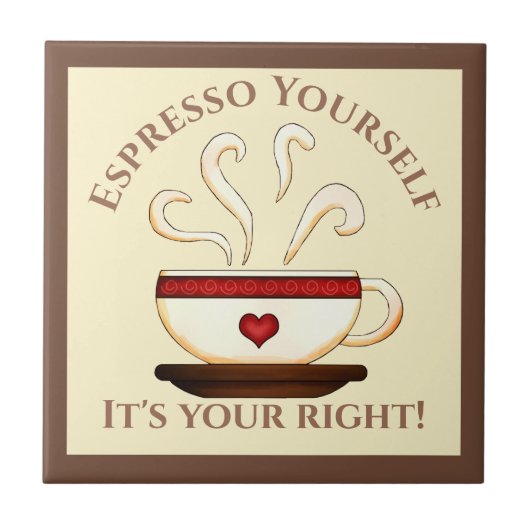 Erste Änderung: Espresso selbst Fliese (Vorderseite)