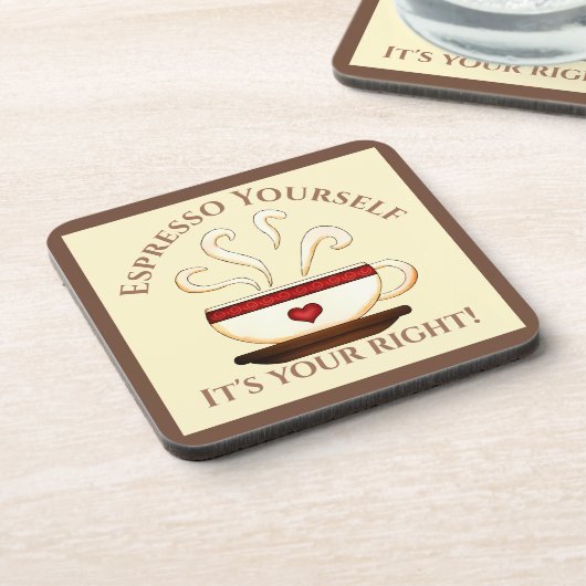 Erste Änderung: Espresso selbst Getränkeuntersetzer (Linke Seite)