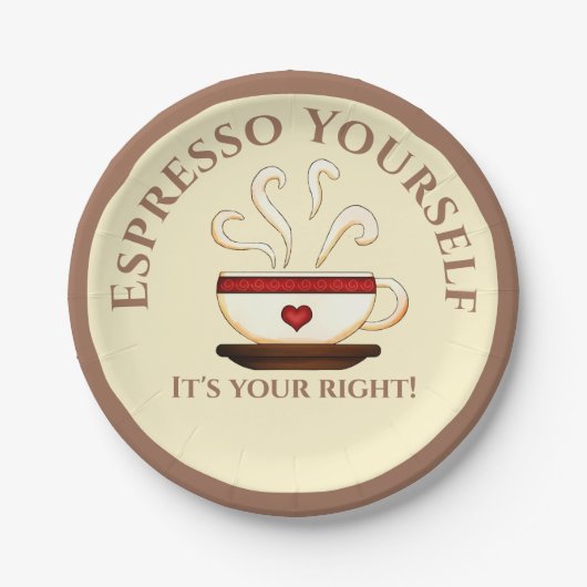 Erste Änderung: Espresso selbst Pappteller (Vorderseite)