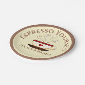 Erste Änderung: Espresso selbst Pappteller (Schrägansicht)