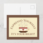 Erste Änderung: Espresso selbst Postkarte (Vorne/Hinten)