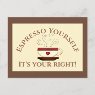 Erste Änderung: Espresso selbst Postkarte