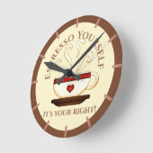 Erste Änderung: Espresso selbst Runde Wanduhr (Winkel)