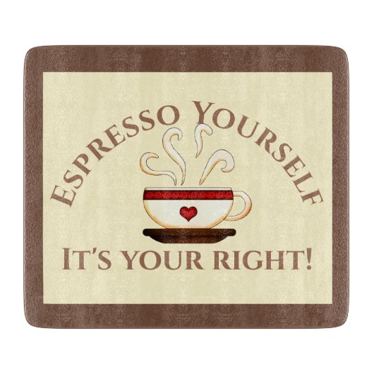 Erste Änderung: Espresso selbst Schneidebrett (Vorderseite)