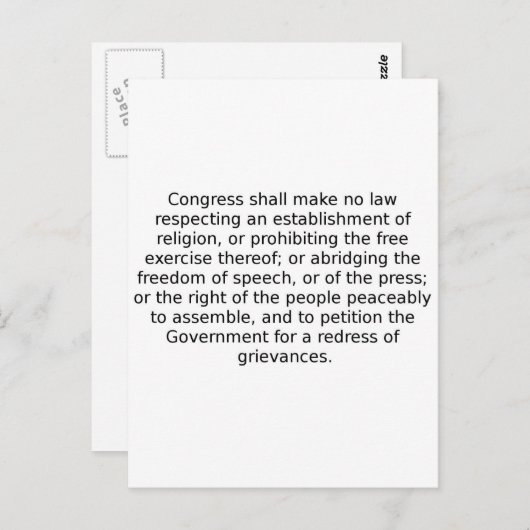 Erste Änderung Postkarte (Vorne/Hinten)