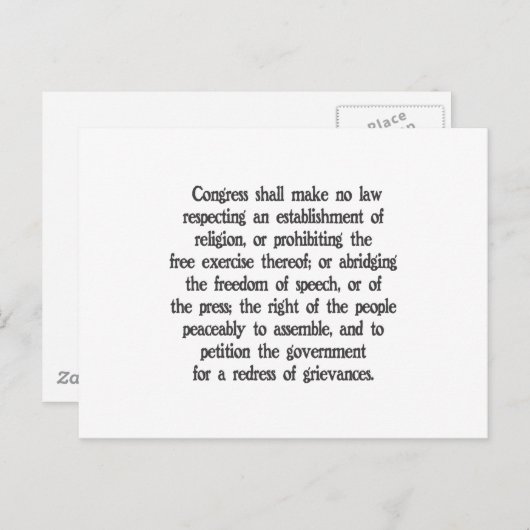 Erste Änderung Postkarte (Vorne/Hinten)