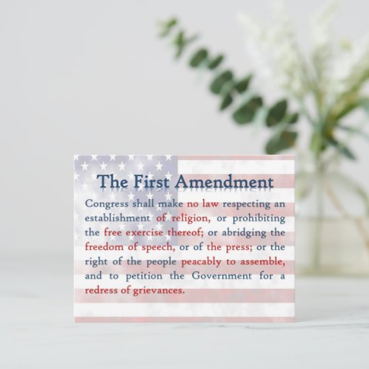 Erste Änderung Postkarte (Stehend Vorderseite)