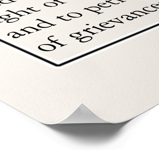 Erste Änderung: Redefreiheit Poster (Ecke)