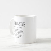 Erste Änderung Schneider gegen Staat, 308 U.S. 147 Kaffeetasse (Vorderseite Links)