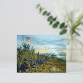 Erste Anhebung der amerikanischen Flagge in Kuba Postkarte (Stehend Vorderseite)