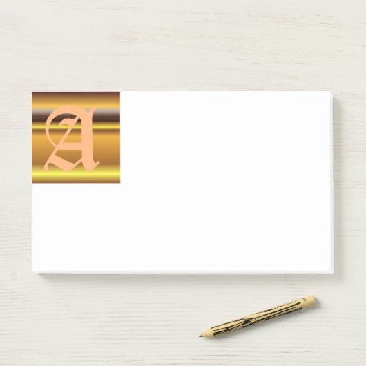 Erste Anleitung einer Monogramm-Post-It-Notes Post-it Klebezettel (Auf Schreibtisch)