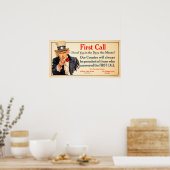 Erste Anrufe! Sie in der Marine in dieser Minute! Poster (Küche)